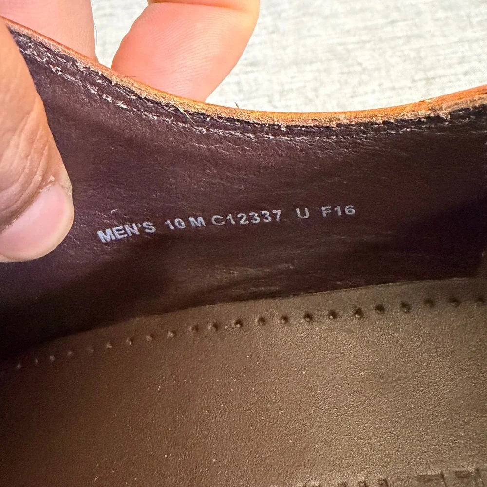 Cole Haan Oxford Dress‎ Shoes Mens 10 M Tan C12337 Cap Toe Leather Classic